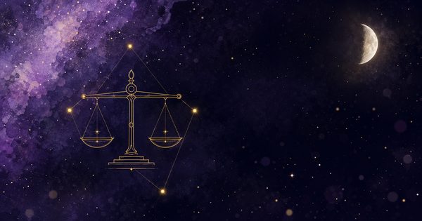 てんびん座の夜空の挿絵